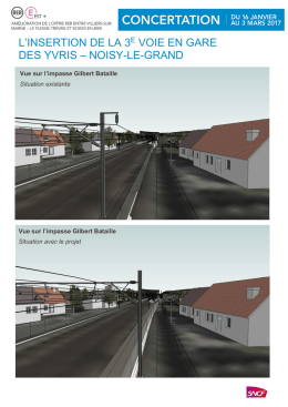 l`insertion de la 3e voie en gare des yvris &ndash; noisy-le
