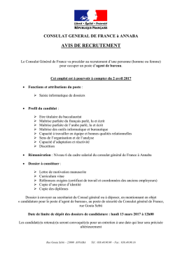 146.8 ko - Consulat G&eacute;n&eacute;ral de France &agrave; Annaba