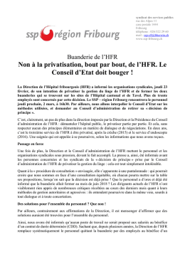 Communiqu&eacute; de presse