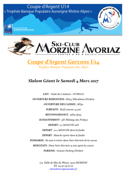 programme course CA garcons U14 2017