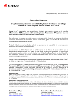 L`application de pr&eacute;vention s&eacute;curit&eacute; Safety Force&copy; d&eacute;velopp&eacute;e par