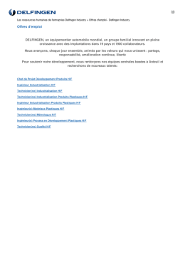 Offres d`emploi
