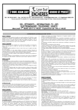 T&eacute;l&eacute;charger la liste de vente