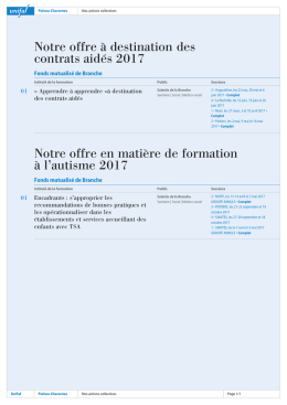 Unifaf Poitou-Charentes, Actions Collectives