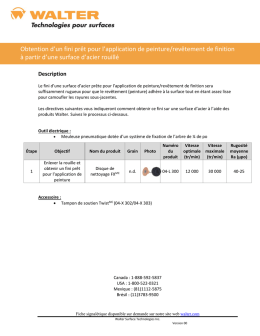 Obtention d`un fini prêt pour l`application de peinture/revêtement de