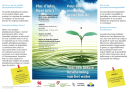 Voor een betere bescherming van het water