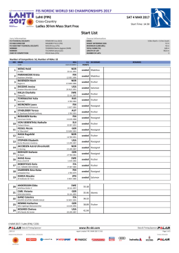 Start List