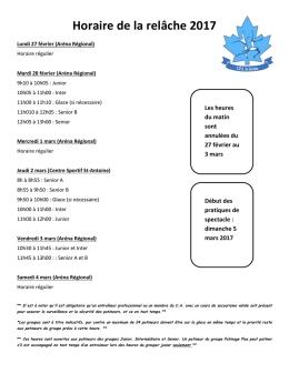 Horaire relache 2017 - CPA St