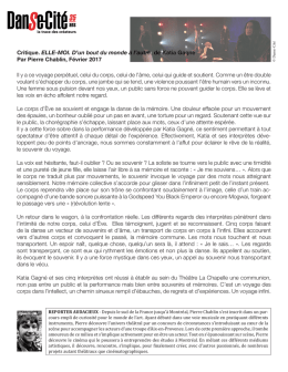 Critique - Danse-Cit&eacute;