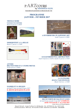 Télécharger le programme - Partcours by Brussels Club