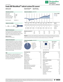 Fonds DSF BlackRock&reg; indiciel actions &Eacute;U couvert