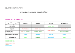 Semaine du 6 au 10 mars - Ecole Charles Péguy de Rueil Malmaison