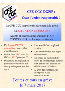 Toutes et tous en grève - CGC