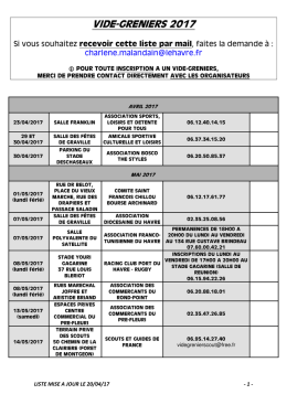 liste vide-greniers 2017