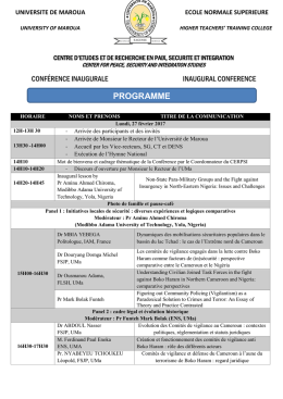 PROGRAMME - (ENS) de Maroua