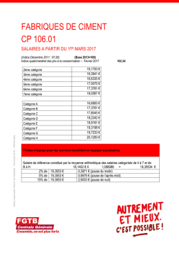 FABRIQUES DE CIMENT CP 106.01