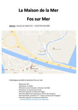 La Maison de la Mer Fos sur Mer - FFESSM-Provence