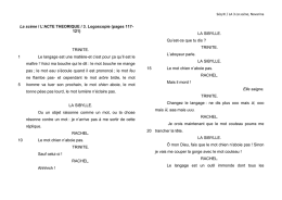 La sc&egrave;ne / L`ACTE THEORIQUE / 3. Logoscopie