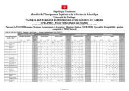 République Tunisienne Ministère de l`Enseignement