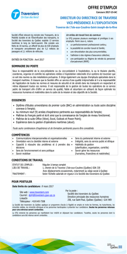 OFFRE D`EMPLOI