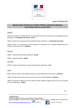 Du 27 f&eacute;vrier au 5 mars 2017 - Les services de l`&Eacute;tat en Mayenne