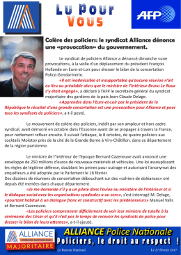 Lu pour Vous - Alliance Police Nationale