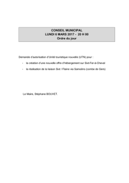 T&eacute;l&eacute;chargement de l`ordre du jour - Mairie de Sixt-fer-&agrave;