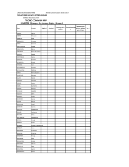 S2 - Faculté des Sciences et Techniques Marrakech