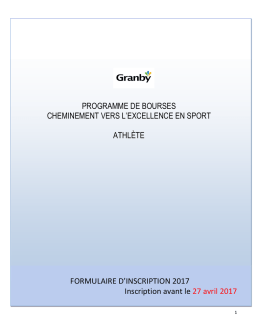Athlète - Ville de Granby