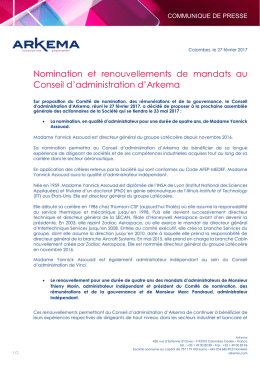 Le communiqué de presse
