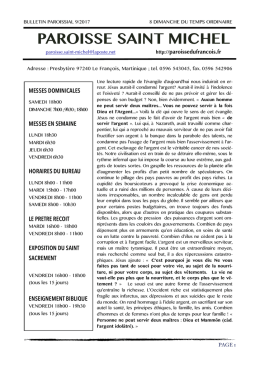 Bulletin paroissial - Paroisse du François