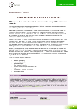 ITS Group lance son offre de Poste de travail virtuel h&eacute;berg&eacute;