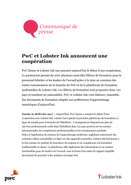 Communiqu&eacute; de presse