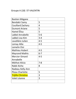 Répartition des groupes Patinage Plus - CPA St