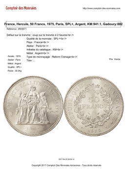 France, Hercule, 50 Francs, 1975, Paris, SPL+, Argent, KM:941.1