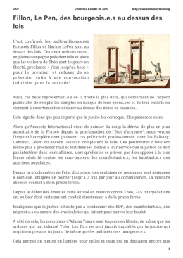 Fillon, Le Pen, des bourgeois.es au dessus des lois