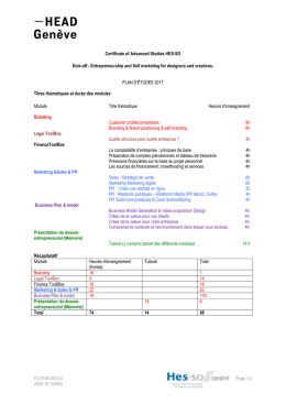 Plan d`études 2017 - HES
