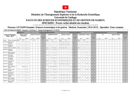 R&eacute;publique Tunisienne Minist&egrave;re de l`Enseignement