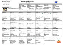 Menus seniors de mars 2017 - Ville de Lons-le