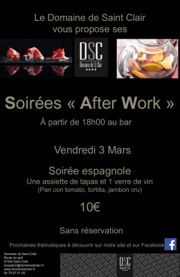 Vendredi 3 Mars, soirée espagnole