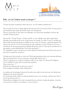Voir la feuille paroissiale - Bienvenue sur les paroisses du Port