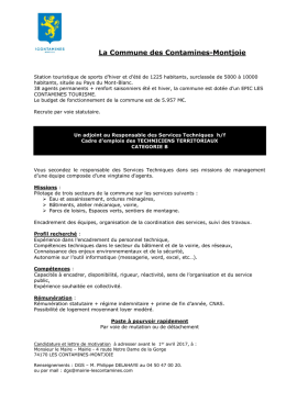 La mairie des Contamines Montjoie recrute un agent d`entretien