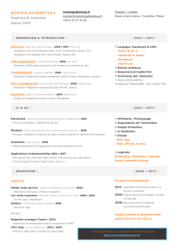 Consulter ou t&eacute;l&eacute;charger mon Cv en PDF