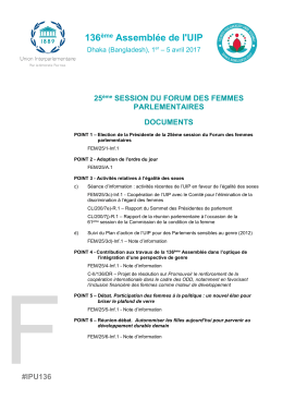 136 Assembl&eacute;e de l`UIP