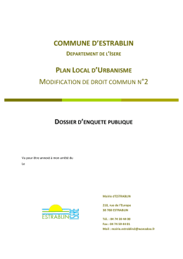 COMMUNE D`ESTRABLIN