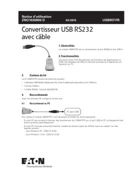 Convertisseur USB RS232 avec câble