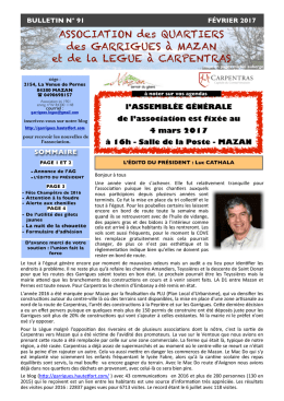 ASSOCIATION des QUARTIERS des GARRIGUES