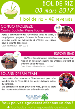 Bol de riz (23 mars)