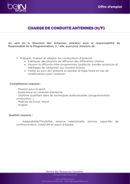 charge de conduite antennes (h/f)