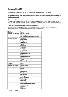 Annexes &agrave; l`AOCR